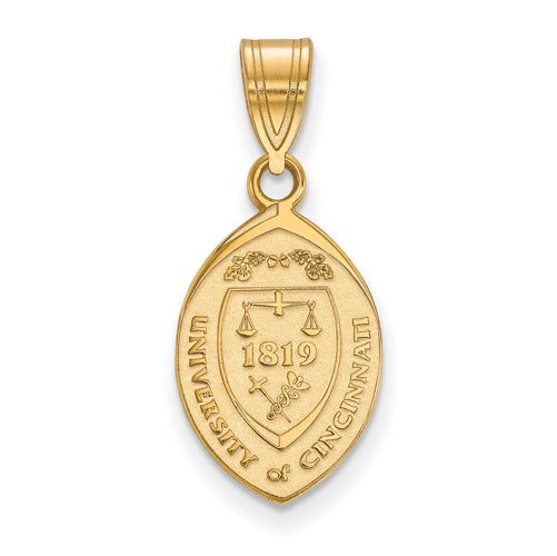 SS w/GP University of Cincinnati Medium Crest Pendant