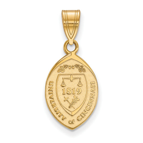 SS w/GP University of Cincinnati Medium Crest Pendant