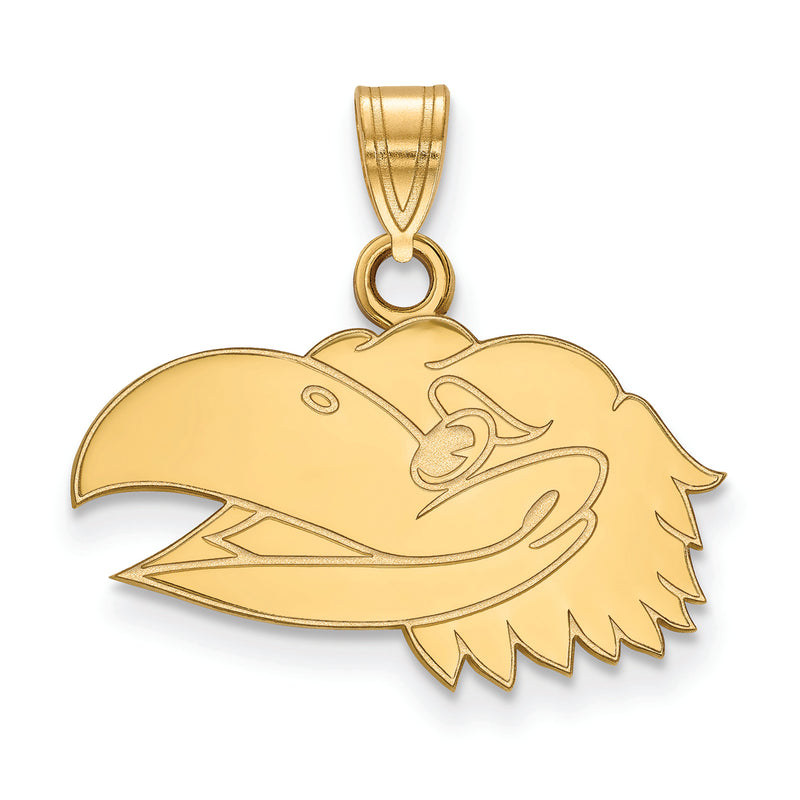 10ky University of Kansas Small Head Pendant