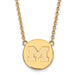 SS w/GP University of Michigan Large Disc w/Necklace