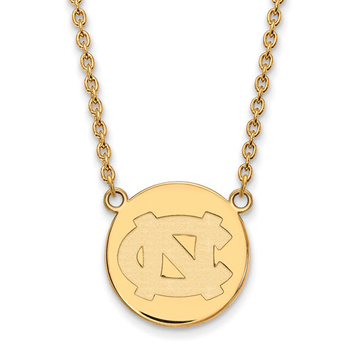 SS w/GP U of North Carolina Large Disc w/Necklace
