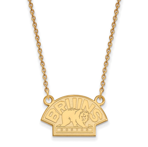 14ky NHL Boston Bruins Small Bear Pendant w/Necklace