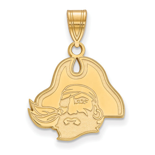 14ky East Carolina University Medium Pirate Head Pendant