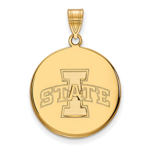 SS w/GP Iowa State University Large Disc Pendant