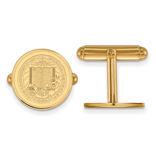 SS w/GP Univ of California Berkeley Crest Cuff Links