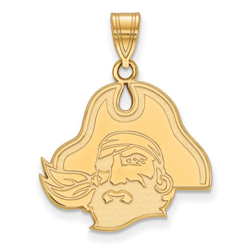 14ky East Carolina University Large Pirate Head Pendant