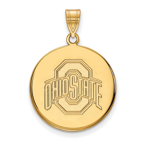 10ky Ohio State U Large Buckeyes Logo Disc Pendant