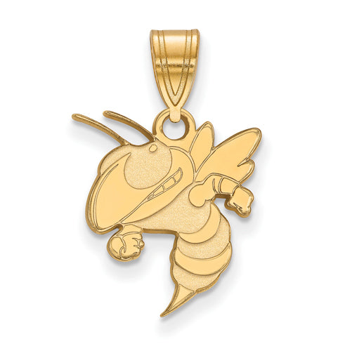 SS w/GP Georgia Institute of Technology Medium Yellow Jacket Pendant