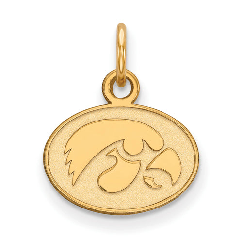 14ky University of Iowa XS Hawkeye Disc Pendant