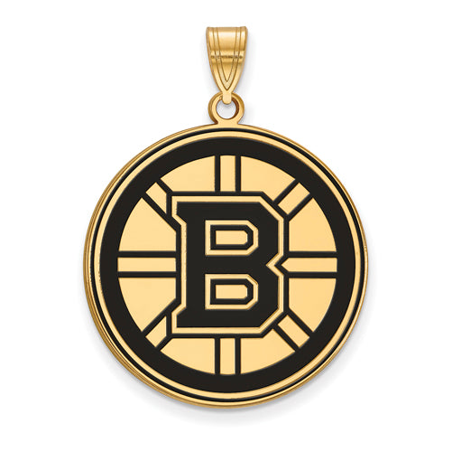 SS w/GP NHL Boston Bruins XL Enamel Logo Pendant