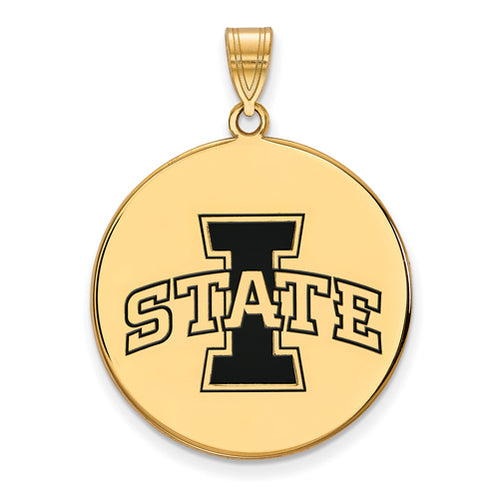 SS w/GP Iowa State University XL Enamel Disc Pendan