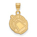 SS w/GP Miss St U Small Alt Logo Pendant