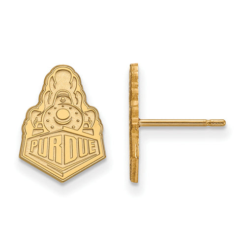 SS w/GP Purdue Small Post Boilermaker Earrings