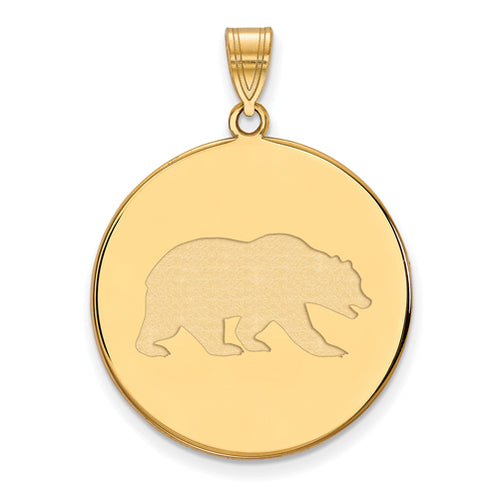 14ky Univ of California Berkeley XL Disc Bear Pendant