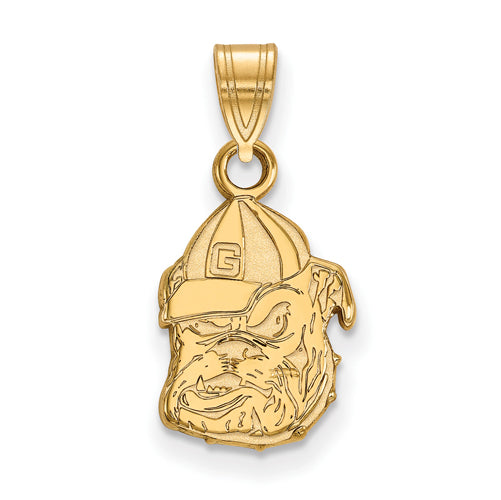 SS w/GP University of Georgia Small Bulldog Pendant