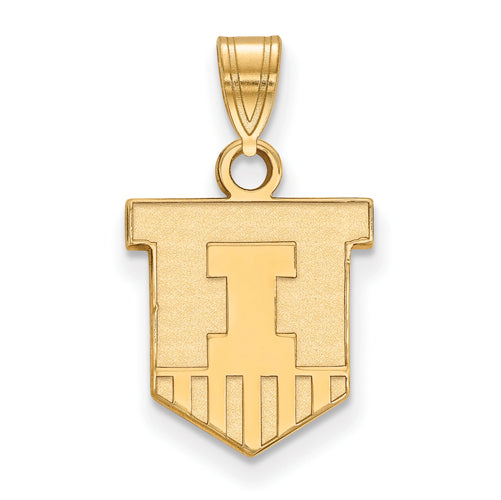 14ky University of Illinois Small Victory Badge Pendant