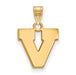 SS w/GP University of Virginia Small V Logo Pendant