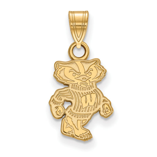 14ky University of Wisconsin Small Bucky Pendant