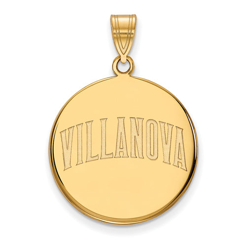 14ky Villanova University Large "VILLANOVA" Disc Pendant