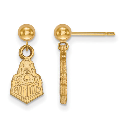 14ky Purdue Dangle Ball Boilermaker Earrings