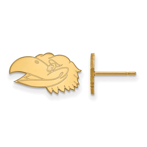 10ky University of Kansas Xs Post Head Earrings