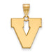 14ky University of Virginia Medium V Logo Pendant