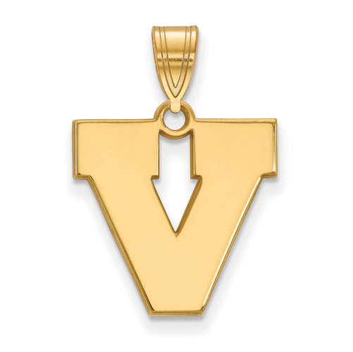 10ky University of Virginia Medium V Logo Pendant