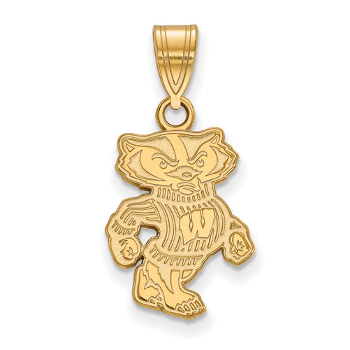 10ky University of Wisconsin Medium Bucky Pendant