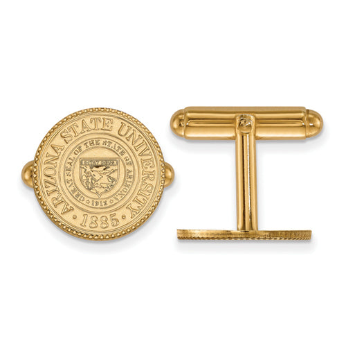 SS w/GP Arizona State University Crest Cuff Links