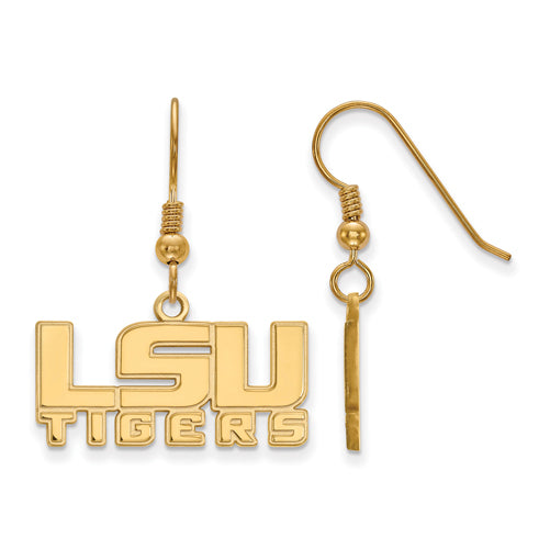 SS w/GP Louisiana State University Small Dangle Earrings