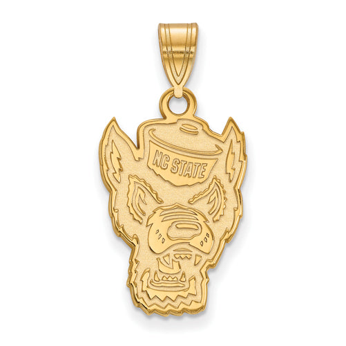 SS w/GP North Carolina State University Large Wolfpack Pendant