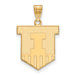 14ky University of Illinois Large Victory Badge Pendant