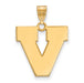 SS w/GP University of Virginia Large V Logo Pendant