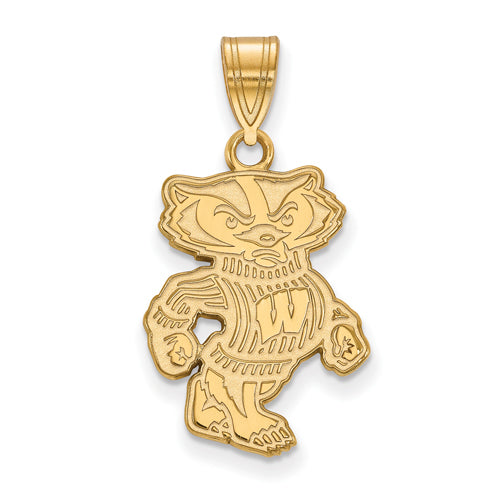 10ky University of Wisconsin Large Bucky Pendant