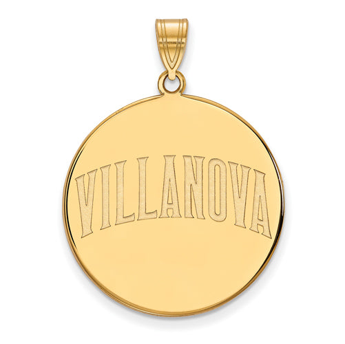 SS w/GP Villanova University XL "VILLANOVA" Disc Pendant
