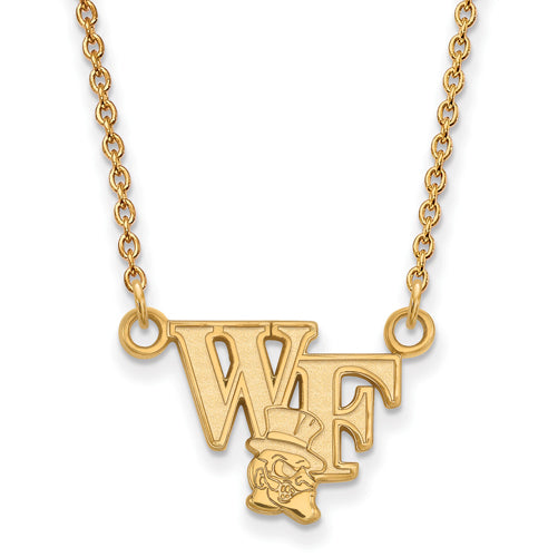 10ky Wake Forest University Small WF w/deacon Pendant w/Necklace