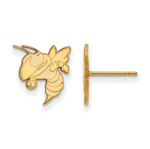 10ky Georgia Institute of Technology Small Post Yellow Jacket Earrings