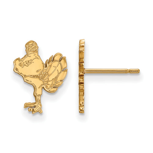 SS w/GP Virginia Tech Small HokieBird Post Earrings