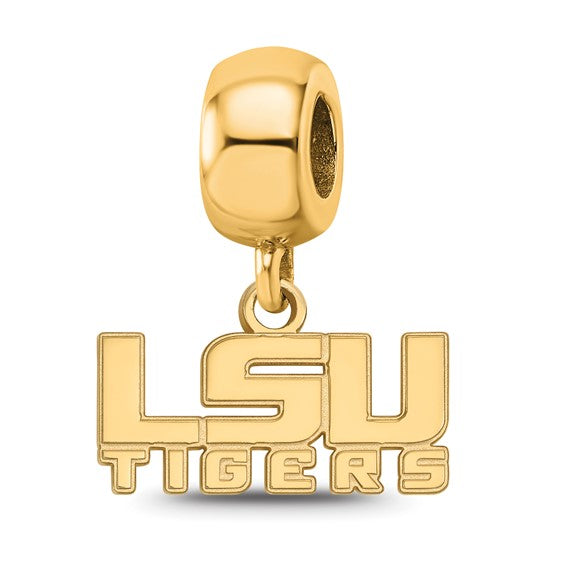 SS w/GP Louisiana State University L-S-U Tigers Extra Small Dangle Bead Charm