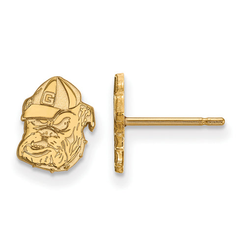 10ky University of Georgia XS Post Bulldog Earrings