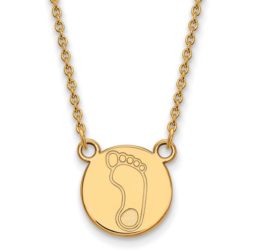 SS w/GP U of North Carolina Small Tar Heel Pendant w/Necklace