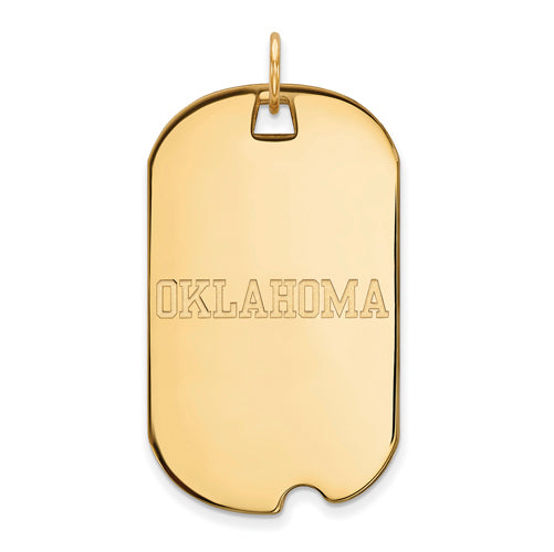 14ky University of Oklahoma Large "OKLAHOMA" Dog Tag