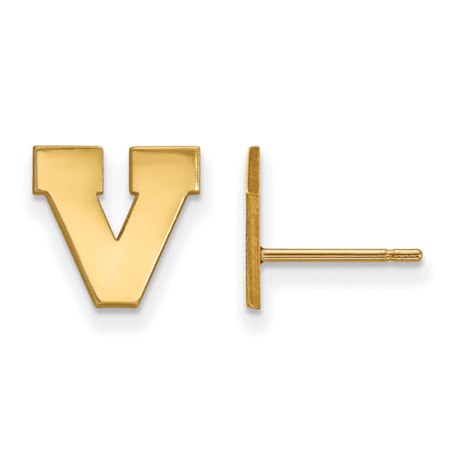 10ky University of Virginia XS V Logo Post Earrings