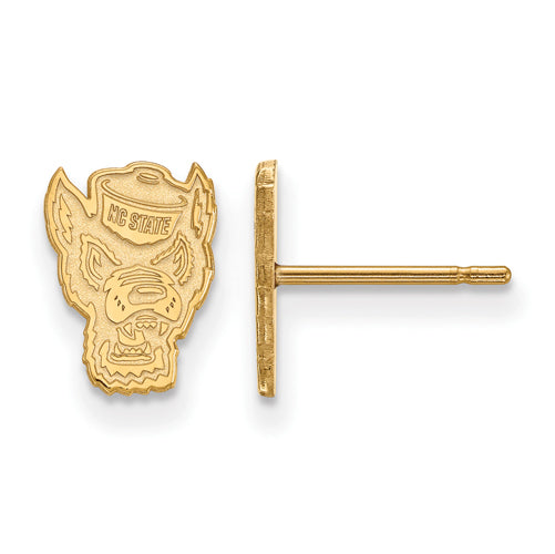 14ky North Carolina State University XS Post Wolfpack Earrings