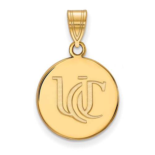 SS w/GP University of Cincinnati Medium UC Disc Pendant