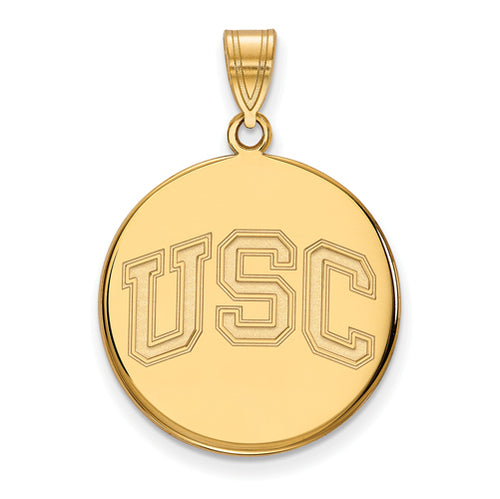 14ky Univ of Southern California Large Disc Pendant