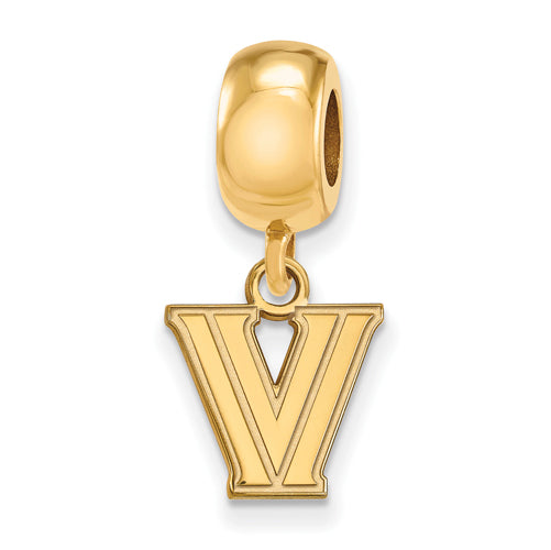 SS w/GP Villanova University Bead Charm XS Dangle