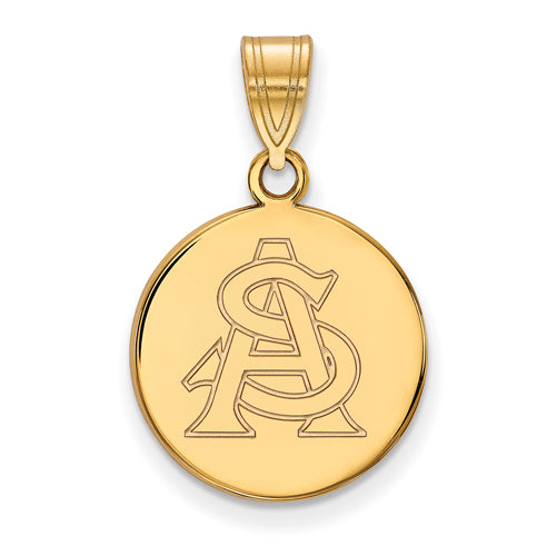 14ky Arizona State University Medium Disc Pendant
