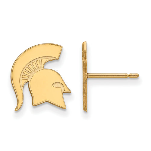 14ky Michigan State University Small Post Spartans Earrings