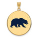 SS w/GP U of California Berkeley Bear XL Enamel Disc Pendant